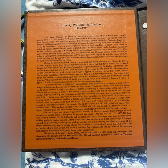 Liberty Walking half dollar coin book. Never used. - Picture 2 of 9